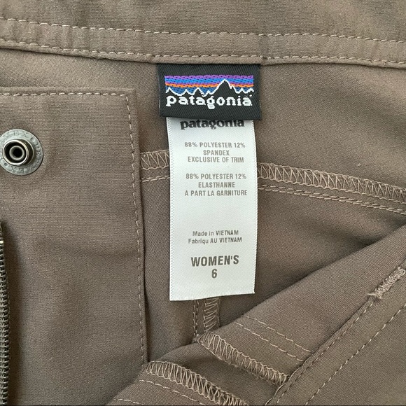 ❤️SOLD❤️ PATAGONIA ATHLETIC HIKING CAPRIS BROWN SZ 6 - Picture 7 of 7